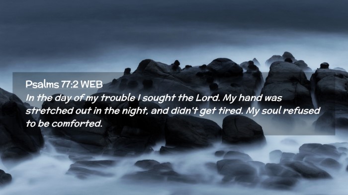 Picture 02 - Psalms 77:2 WEB Desktop Wallpaper - In the day of my trouble I sought the Lord. My - Desktop Bible Verse Wallpaper