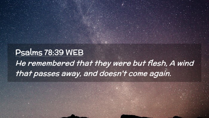 Picture 02 - Psalms 78:39 WEB Desktop Wallpaper - He remembered that they were but flesh, A wind - Desktop Bible Verse Wallpaper