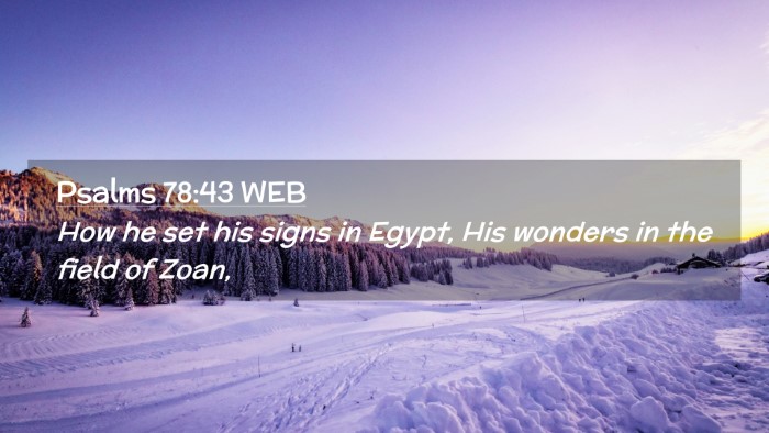 Picture 02 - Psalms 78:43 WEB Desktop Wallpaper - How he set his signs in Egypt, His wonders in the - Desktop Bible Verse Wallpaper