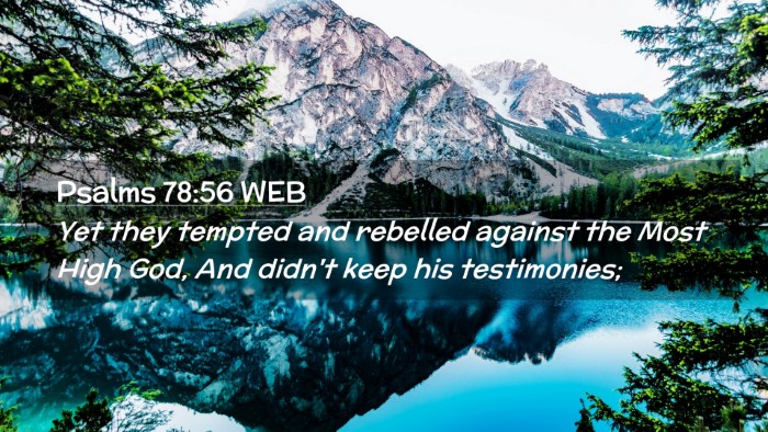 Picture 02 - Psalms 78:56 WEB Desktop Wallpaper - Yet they tempted and rebelled against the Most - Desktop Bible Verse Wallpaper