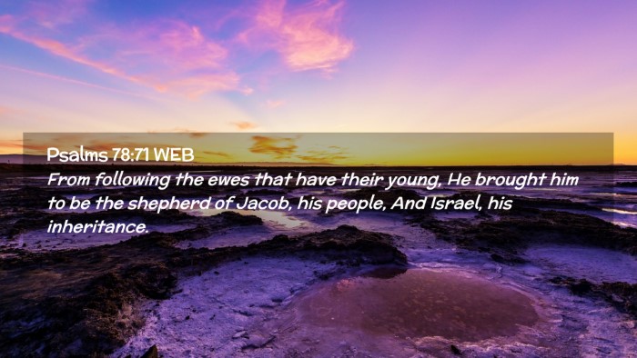 Picture 02 - Psalms 78:71 WEB Desktop Wallpaper - From following the ewes that have their young, He - Desktop Bible Verse Wallpaper