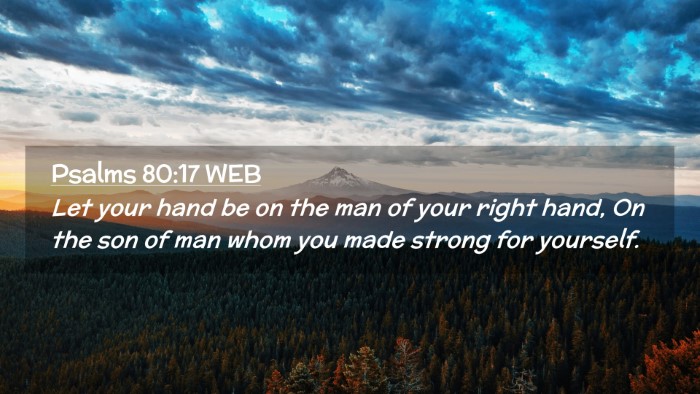 Picture 02 - Psalms 80:17 WEB Desktop Wallpaper - Let your hand be on the man of your right hand, - Desktop Bible Verse Wallpaper