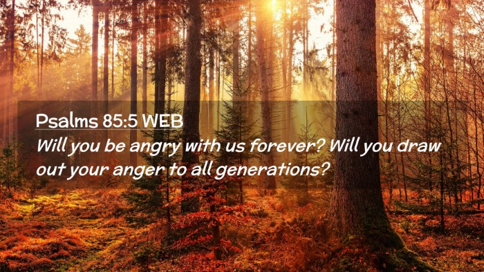 Picture 02 - Psalms 85:5 WEB Desktop Wallpaper - Will you be angry with us forever? Will you draw - Desktop Bible Verse Wallpaper