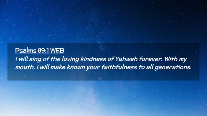 Picture 02 - Psalms 89:1 WEB Desktop Wallpaper - I will sing of the loving kindness of Yahweh - Desktop Bible Verse Wallpaper