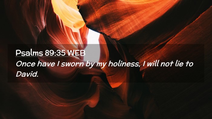 Picture 02 - Psalms 89:35 WEB Desktop Wallpaper - Once have I sworn by my holiness, I will not lie - Desktop Bible Verse Wallpaper
