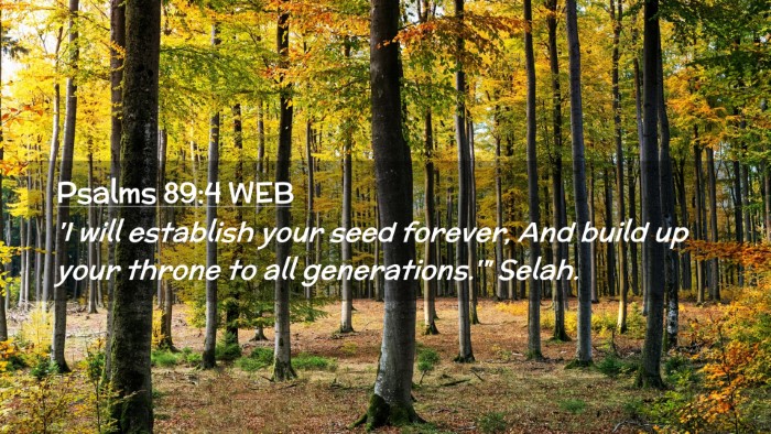 Picture 02 - Psalms 89:4 WEB Desktop Wallpaper - 'I will establish your seed forever, And build up - Desktop Bible Verse Wallpaper