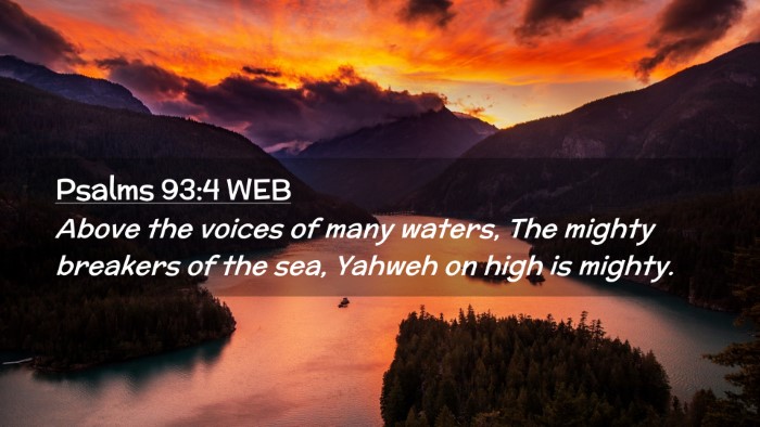 Picture 02 - Psalms 93:4 WEB Desktop Wallpaper - Above the voices of many waters, The mighty - Desktop Bible Verse Wallpaper
