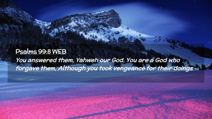 Picture 02 - Psalms 99:8 WEB Desktop Wallpaper - You answered them, Yahweh our God. You are a God - Desktop Bible Verse Wallpaper
