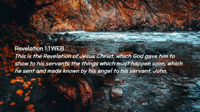Picture 02 - Revelation 1:1 WEB Desktop Wallpaper - This is the Revelation of Jesus Christ, which God - Desktop Bible Verse Wallpaper