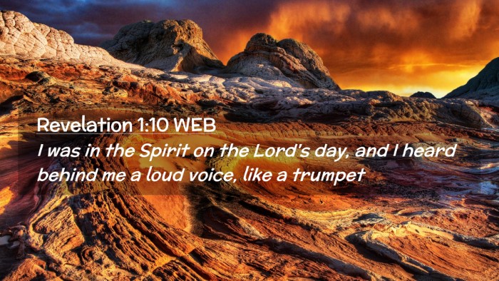 Picture 02 - Revelation 1:10 WEB Desktop Wallpaper - I was in the Spirit on the Lord's day, and I - Desktop Bible Verse Wallpaper