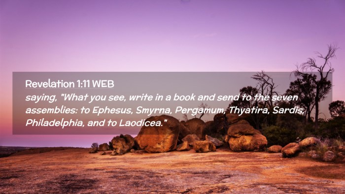 Picture 02 - Revelation 1:11 WEB Desktop Wallpaper - saying, 