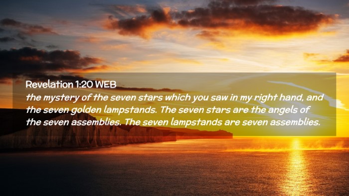Picture 02 - Revelation 1:20 WEB Desktop Wallpaper - the mystery of the seven stars which you saw in - Desktop Bible Verse Wallpaper