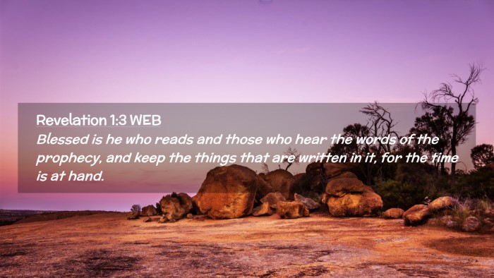 Picture 02 - Revelation 1:3 WEB Desktop Wallpaper - Blessed is he who reads and those who hear the - Desktop Bible Verse Wallpaper