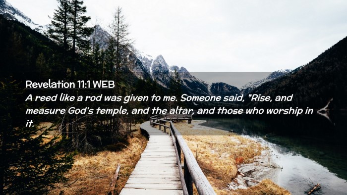 Picture 02 - Revelation 11:1 WEB Desktop Wallpaper - A reed like a rod was given to me. Someone said, - Desktop Bible Verse Wallpaper