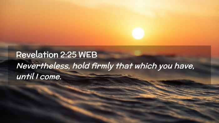 Picture 02 - Revelation 2:25 WEB Desktop Wallpaper - Nevertheless, hold firmly that which you have, - Desktop Bible Verse Wallpaper
