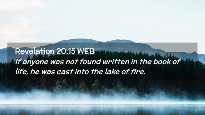 Picture 02 - Revelation 20:15 WEB Desktop Wallpaper - If anyone was not found written in the book of - Desktop Bible Verse Wallpaper