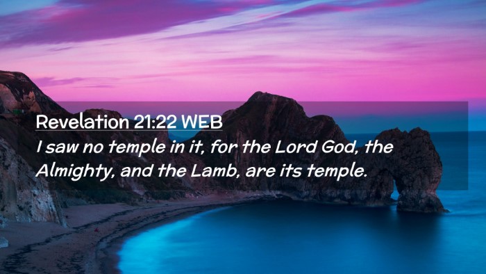 Picture 02 - Revelation 21:22 WEB Desktop Wallpaper - I saw no temple in it, for the Lord God, the - Desktop Bible Verse Wallpaper