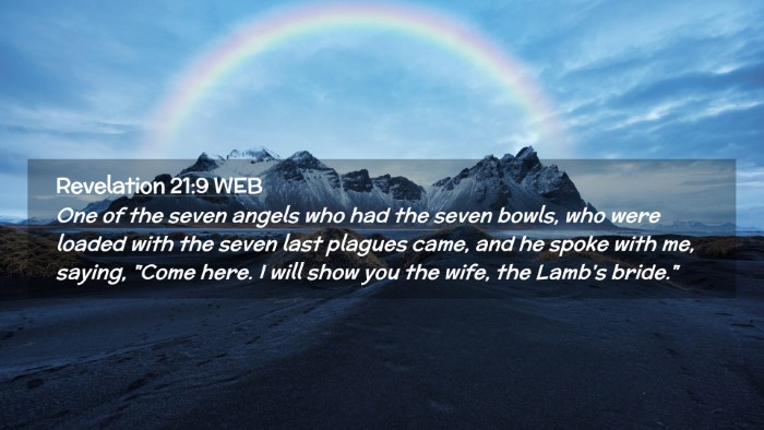 Picture 02 - Revelation 21:9 WEB Desktop Wallpaper - One of the seven angels who had the seven bowls, - Desktop Bible Verse Wallpaper