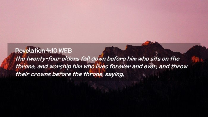 Picture 02 - Revelation 4:10 WEB Desktop Wallpaper - the twenty-four elders fall down before him who - Desktop Bible Verse Wallpaper