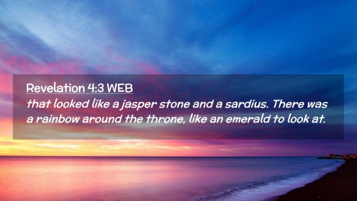 Picture 02 - Revelation 4:3 WEB Desktop Wallpaper - that looked like a jasper stone and a sardius. - Desktop Bible Verse Wallpaper