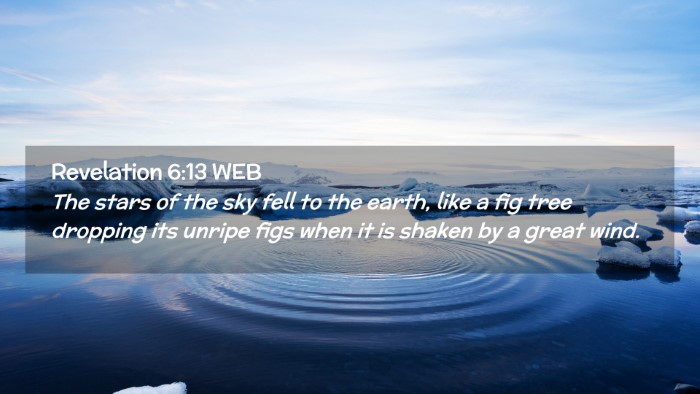 Picture 02 - Revelation 6:13 WEB Desktop Wallpaper - The stars of the sky fell to the earth, like a - Desktop Bible Verse Wallpaper