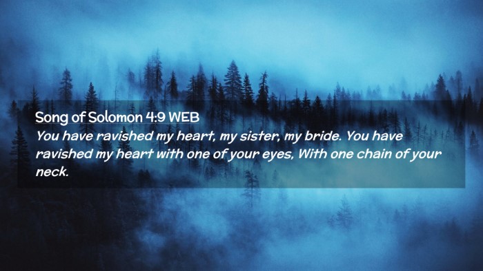 Picture 02 - Song of Solomon 4:9 WEB Desktop Wallpaper - You have ravished my heart, my sister, my bride. - Desktop Bible Verse Wallpaper