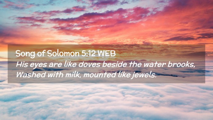 Picture 02 - Song of Solomon 5:12 WEB Desktop Wallpaper - His eyes are like doves beside the water brooks, - Desktop Bible Verse Wallpaper
