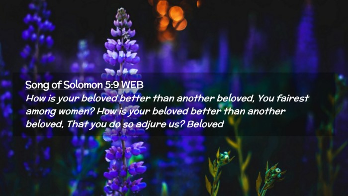 Picture 02 - Song of Solomon 5:9 WEB Desktop Wallpaper - How is your beloved better than another beloved, - Desktop Bible Verse Wallpaper