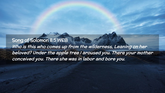 Picture 02 - Song of Solomon 8:5 WEB Desktop Wallpaper - Who is this who comes up from the wilderness, - Desktop Bible Verse Wallpaper
