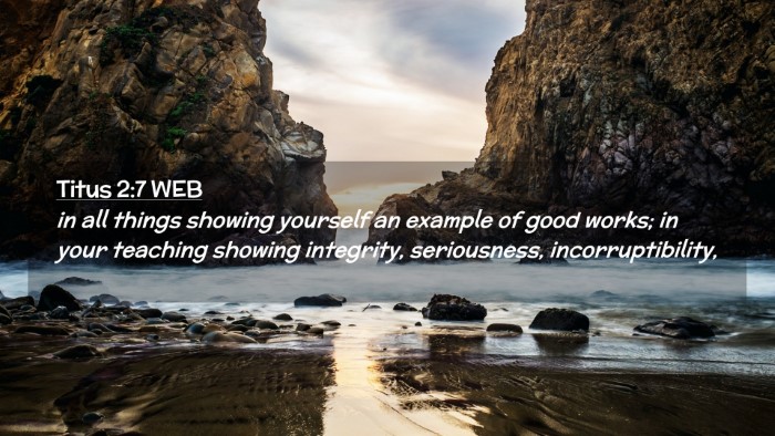 Picture 02 - Titus 2:7 WEB Desktop Wallpaper - in all things showing yourself an example of good - Desktop Bible Verse Wallpaper