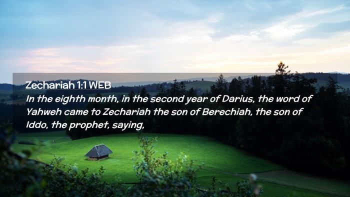 Picture 02 - Zechariah 1:1 WEB Desktop Wallpaper - In the eighth month, in the second year of - Desktop Bible Verse Wallpaper