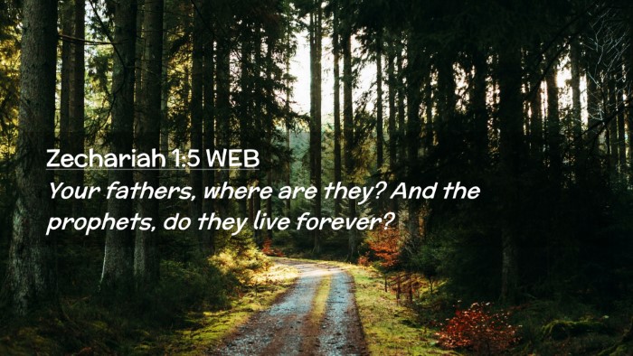 Picture 02 - Zechariah 1:5 WEB Desktop Wallpaper - Your fathers, where are they? And the prophets, - Desktop Bible Verse Wallpaper