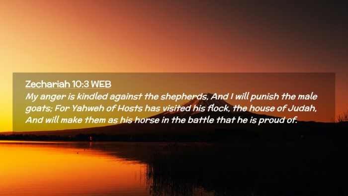 Picture 02 - Zechariah 10:3 WEB Desktop Wallpaper - My anger is kindled against the shepherds, And I - Desktop Bible Verse Wallpaper