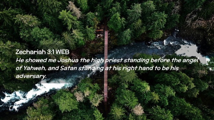 Picture 02 - Zechariah 3:1 WEB Desktop Wallpaper - He showed me Joshua the high priest standing - Desktop Bible Verse Wallpaper