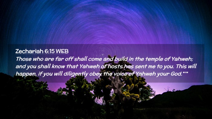 Picture 02 - Zechariah 6:15 WEB Desktop Wallpaper - Those who are far off shall come and build in the - Desktop Bible Verse Wallpaper