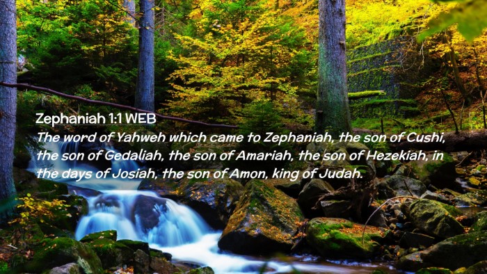 Picture 02 - Zephaniah 1:1 WEB Desktop Wallpaper - The word of Yahweh which came to Zephaniah, the - Desktop Bible Verse Wallpaper