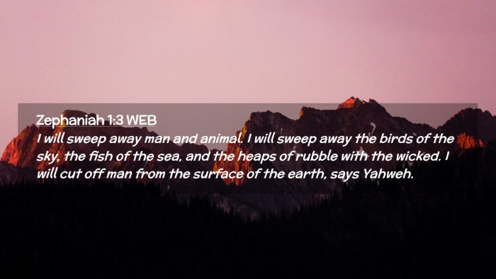 Picture 02 - Zephaniah 1:3 WEB Desktop Wallpaper - I will sweep away man and animal. I will sweep - Desktop Bible Verse Wallpaper
