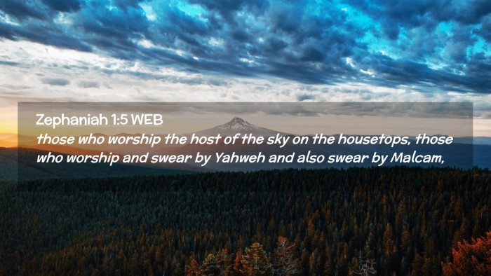 Picture 02 - Zephaniah 1:5 WEB Desktop Wallpaper - those who worship the host of the sky on the - Desktop Bible Verse Wallpaper