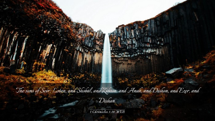 Picture 03 - 1 Chronicles 1:38 WEB Desktop Wallpaper - The sons of Seir: Lotan, and Shobal, and Zibeon, - Desktop Bible Verse Wallpaper
