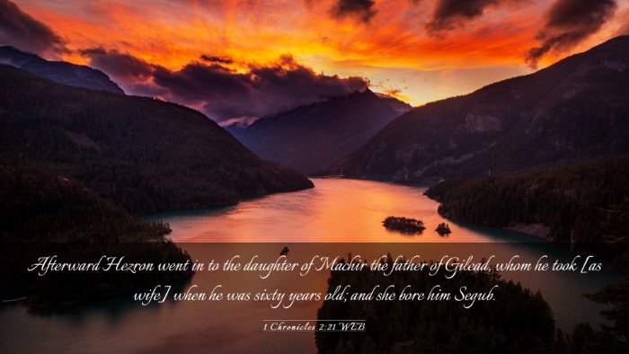 Picture 03 - 1 Chronicles 2:21 WEB Desktop Wallpaper - Afterward Hezron went in to the daughter of - Desktop Bible Verse Wallpaper