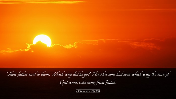 Picture 03 - 1 Kings 13:12 WEB Desktop Wallpaper - Their father said to them, Which way did he go? - Desktop Bible Verse Wallpaper