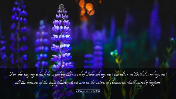 Picture 03 - 1 Kings 13:32 WEB Desktop Wallpaper - For the saying which he cried by the word of - Desktop Bible Verse Wallpaper