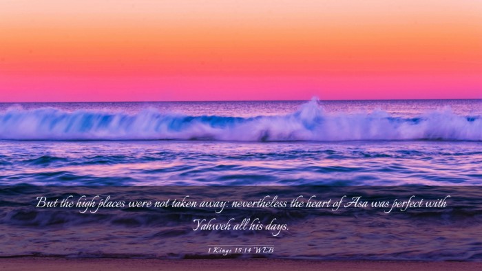 Picture 03 - 1 Kings 15:14 WEB Desktop Wallpaper - But the high places were not taken away: - Desktop Bible Verse Wallpaper