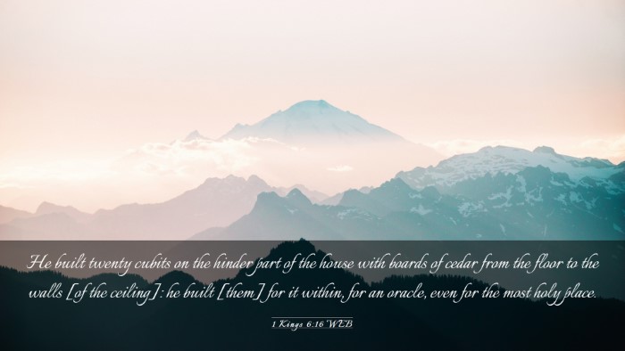Picture 03 - 1 Kings 6:16 WEB Desktop Wallpaper - He built twenty cubits on the hinder part of the - Desktop Bible Verse Wallpaper