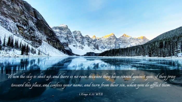 Picture 03 - 1 Kings 8:35 WEB Desktop Wallpaper - When the sky is shut up, and there is no rain, - Desktop Bible Verse Wallpaper