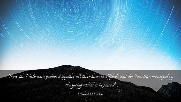 Picture 03 - 1 Samuel 29:1 WEB Desktop Wallpaper - Now the Philistines gathered together all their - Desktop Bible Verse Wallpaper