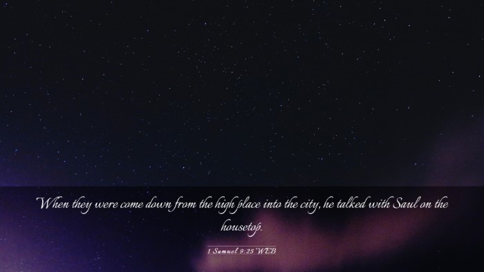 Picture 03 - 1 Samuel 9:25 WEB Desktop Wallpaper - When they were come down from the high place into - Desktop Bible Verse Wallpaper