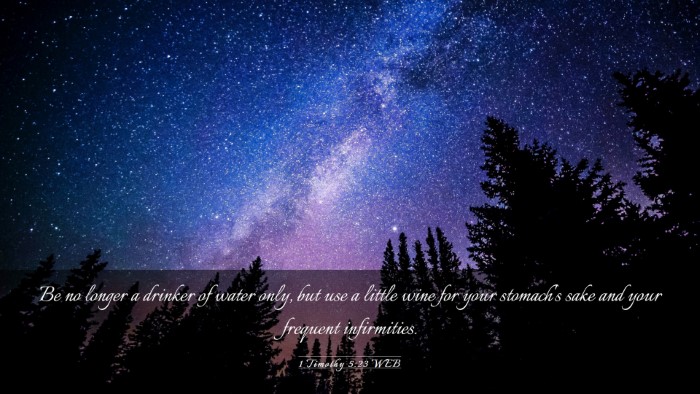 Picture 03 - 1 Timothy 5:23 WEB Desktop Wallpaper - Be no longer a drinker of water only, but use a - Desktop Bible Verse Wallpaper