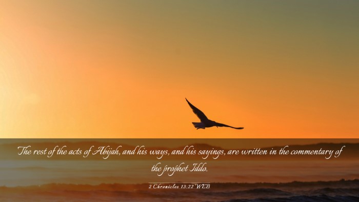 Picture 03 - 2 Chronicles 13:22 WEB Desktop Wallpaper - The rest of the acts of Abijah, and his ways, and - Desktop Bible Verse Wallpaper