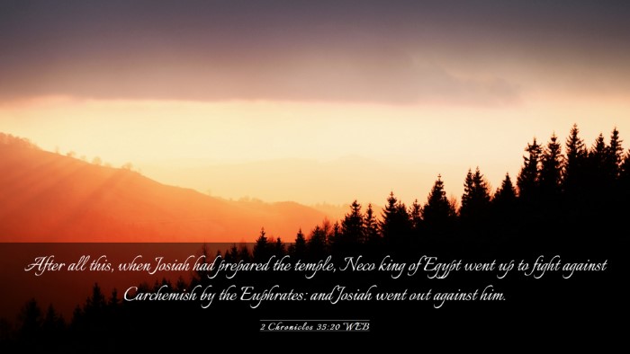Picture 03 - 2 Chronicles 35:20 WEB Desktop Wallpaper - After all this, when Josiah had prepared the - Desktop Bible Verse Wallpaper